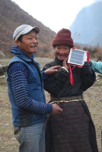 Distributing LED solar lights in Nepal