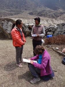 LED solar light distribution, Bhote Kosi valley - LED Solu Khumbu Trek, April/May 2016