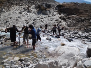 Solukhumbu Trek April/May 2016 - Crossing the river