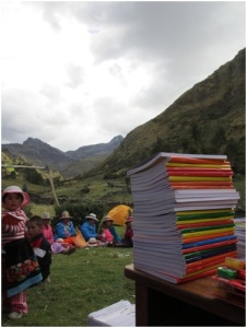 School books provided by LED, Peru